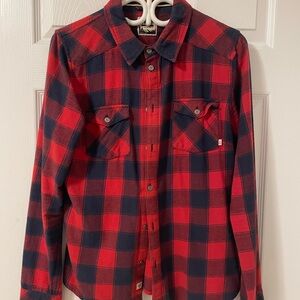 TNA Red and Black Plaid Shirt